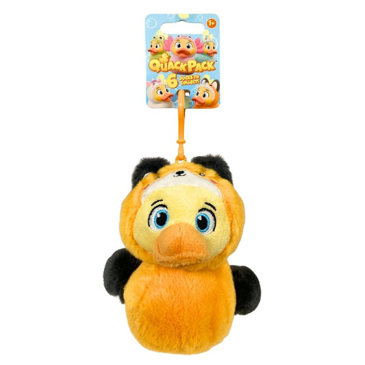 Quack Pack Duck Plush Bag Clip Fox Outfit