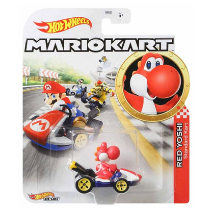 Hot Wheels Mario Kart - Red Yoshi Standard Kart