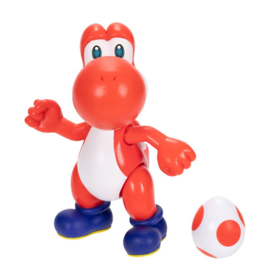 Super Mario 4" Red Yoshi with Egg Figure