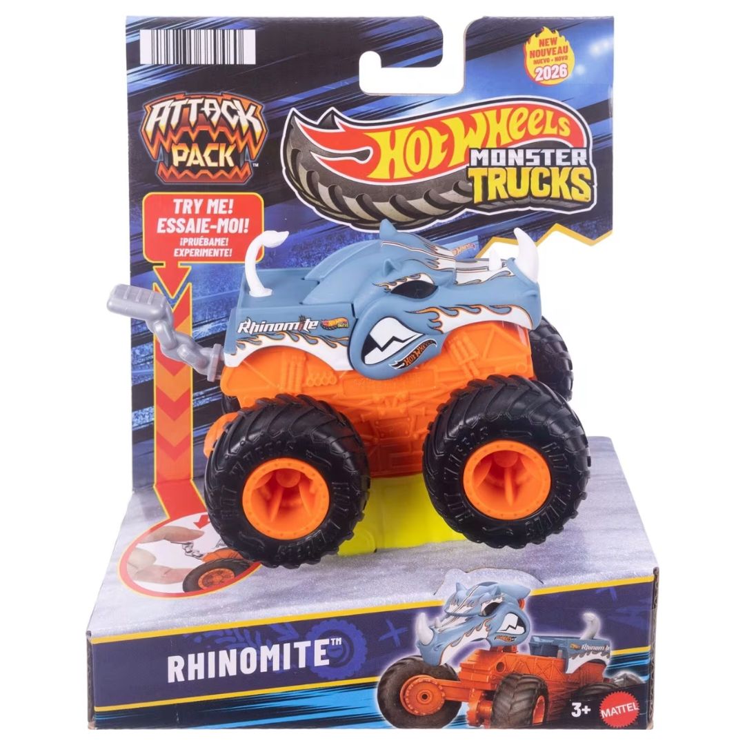 Hot Wheels Monster Trucks Attack Pack Rhinomite
