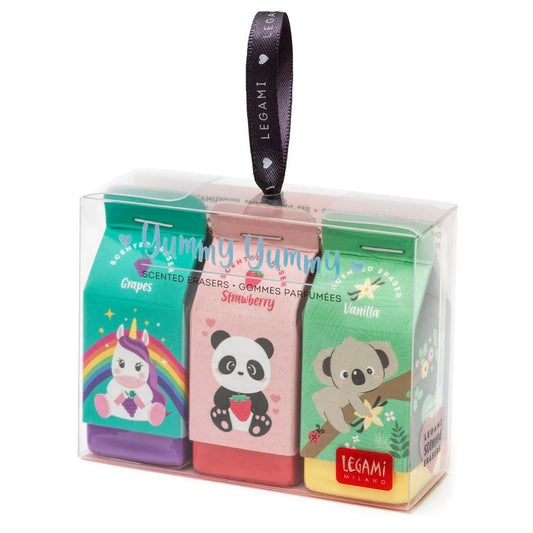 Legami Scented Erasers Yummy Yummy Set Of 3 Animals