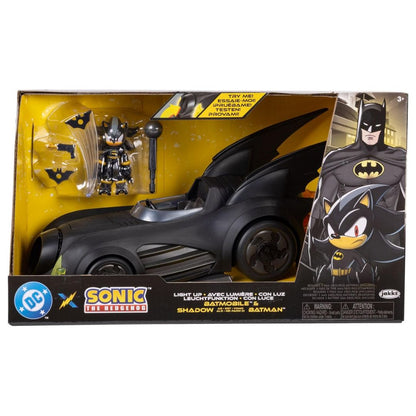 Sonic The Hedgehog x DC Comics Light Up Batmobile & Shadow as Batman
