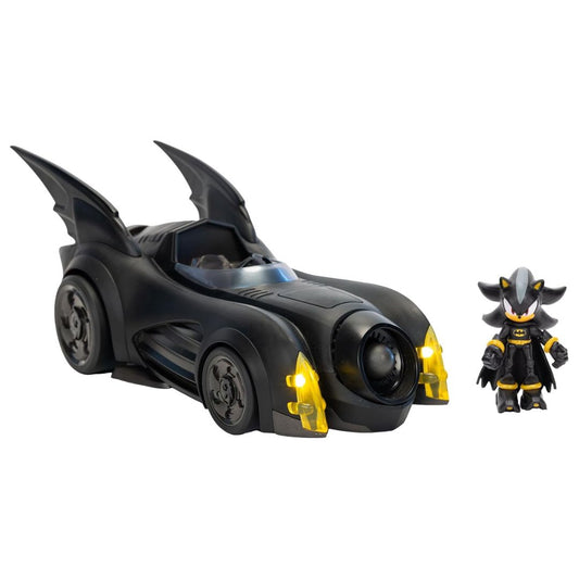 Sonic The Hedgehog x DC Comics Light Up Batmobile & Shadow as Batman