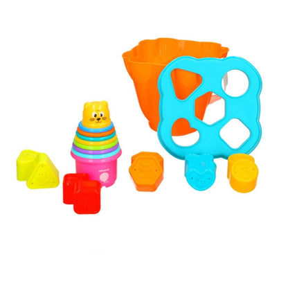 2 in 1 Shape Sorter & Stacking Fun Set