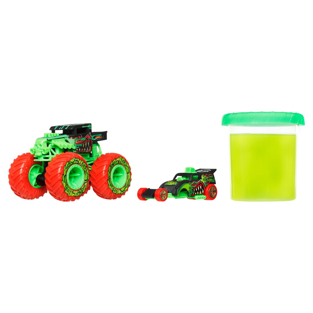Hot Wheels Monster Trucks Mutant Chaos Slime Pack Bone Shaker & Altered Ego