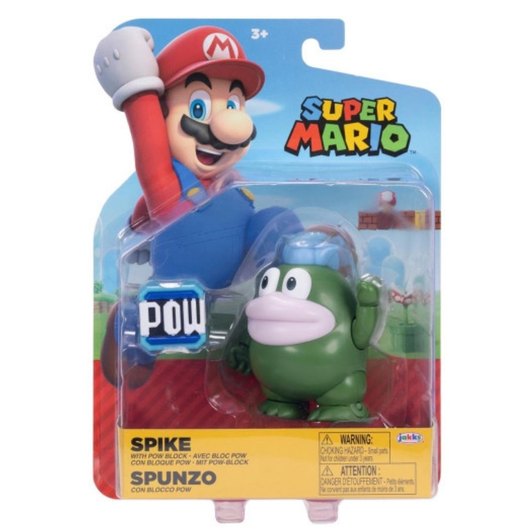 Super Mario 4" Spike with Pow Block Figure