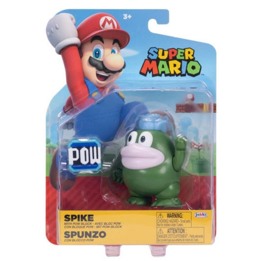 Super Mario 4" Spike with Pow Block Figure