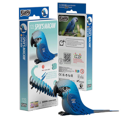 Eugy 3D Model 123 Spix's Macaw