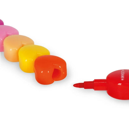 Legami 12 Stackable Crayons Hearts