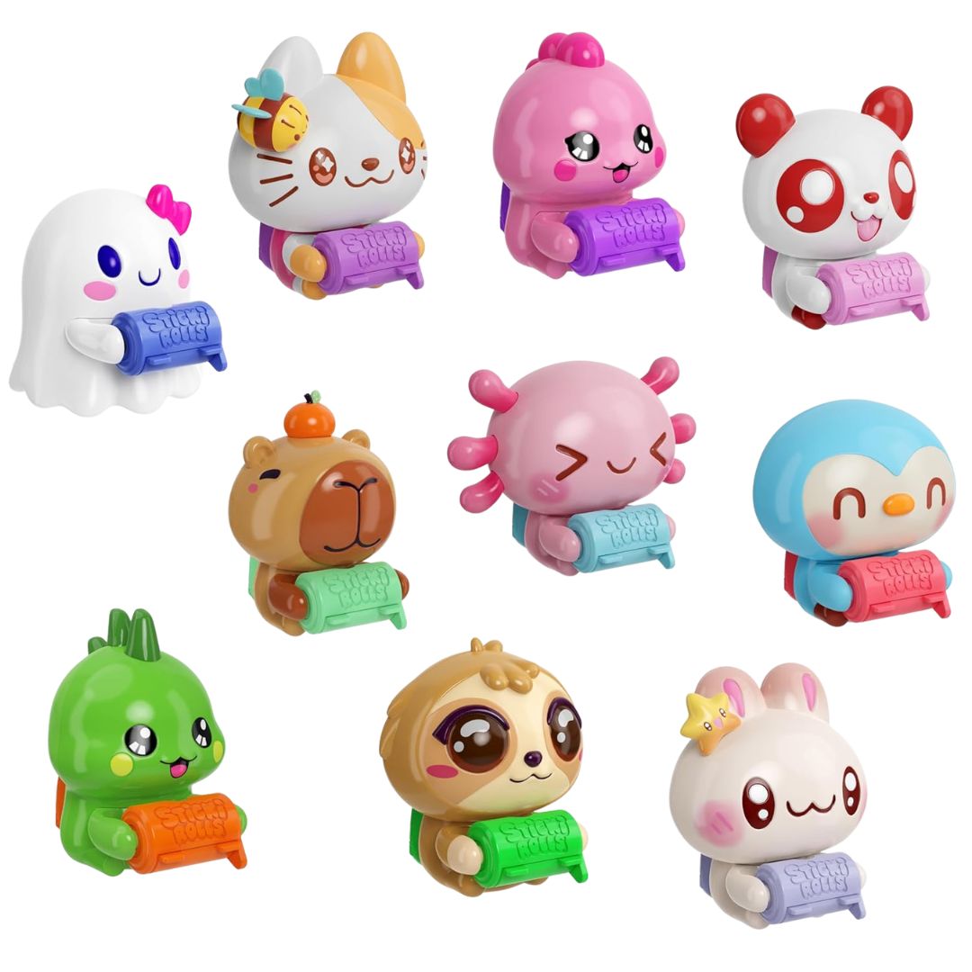 Sticki Rolls: Sticki Mates Collectible Mini Character Sticker Dispenser S3