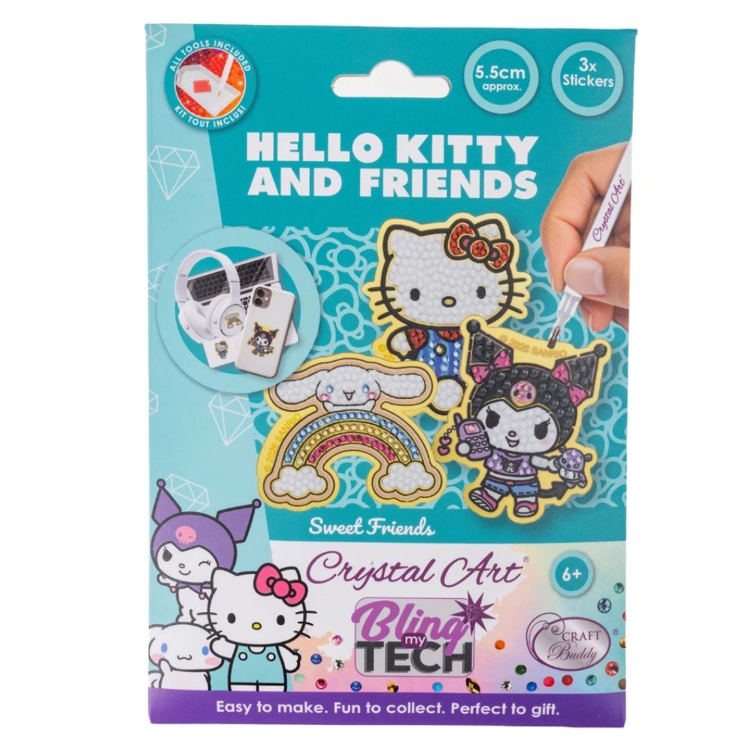 Crystal Art Bling My Tech Hello Kitty Sweet Friends