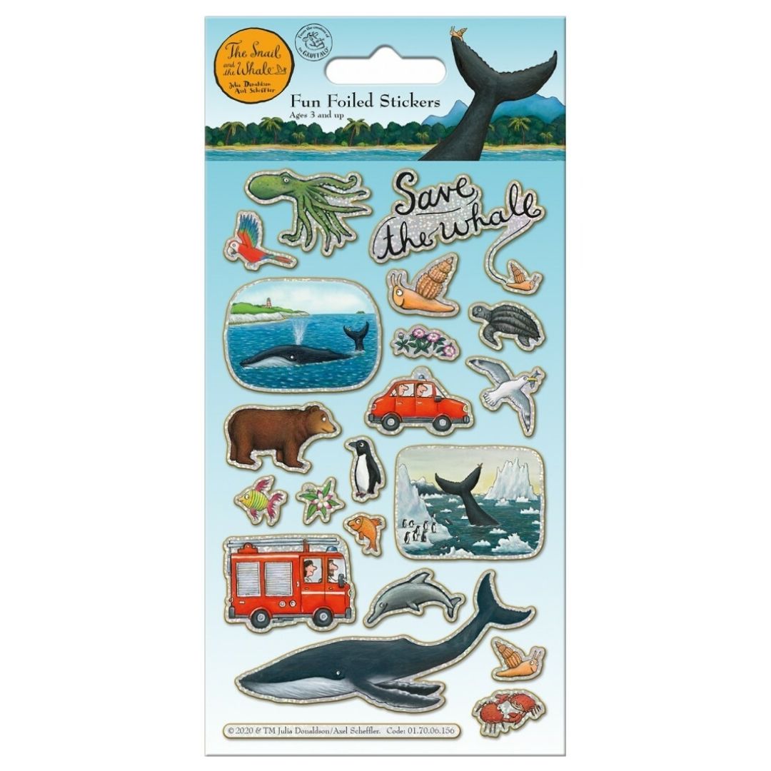 Sparkly Character Sticker Pack - The Snail and the Whale