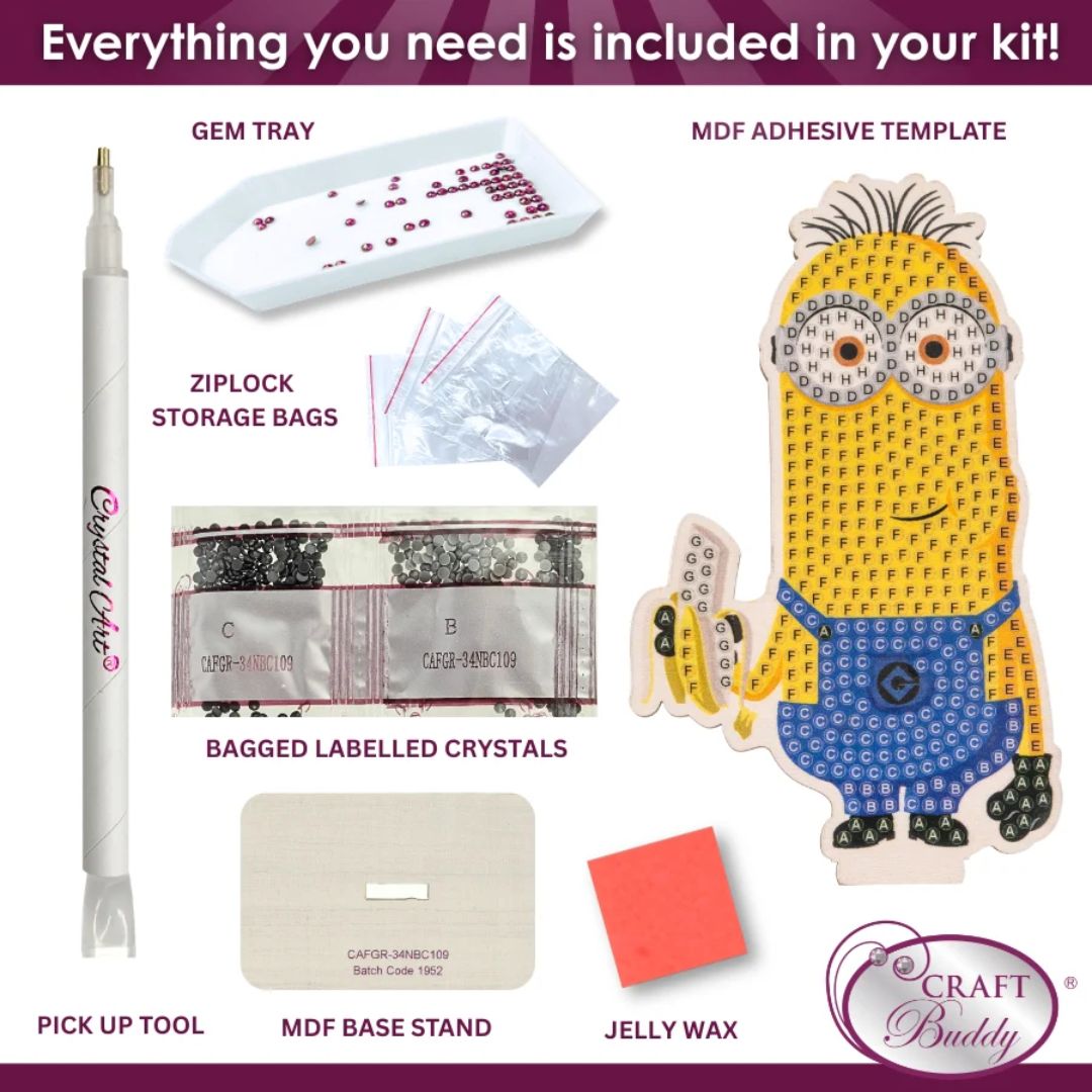 Crystal Art Buddies Series 8 Minions - Tim
