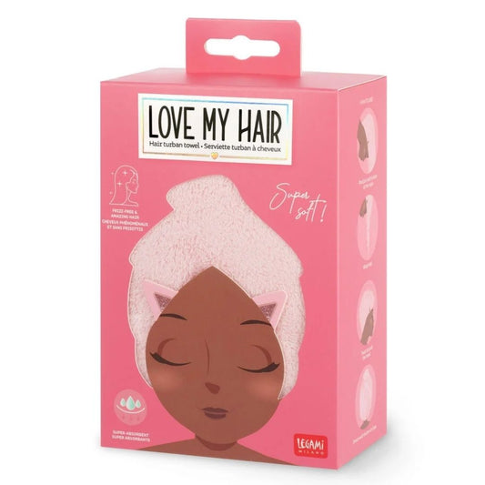 Legami Hair Turban Towel Kitty