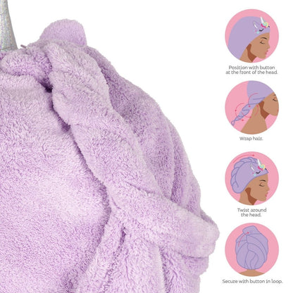 Legami Hair Turban Towel Unicorn