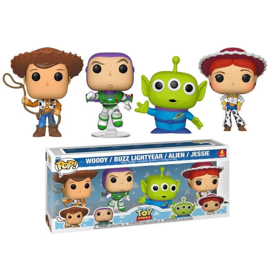 Pop! Vinyl - Toy Story - Woody, Buzz Lightyear, Alien & Jessie 4 Pack