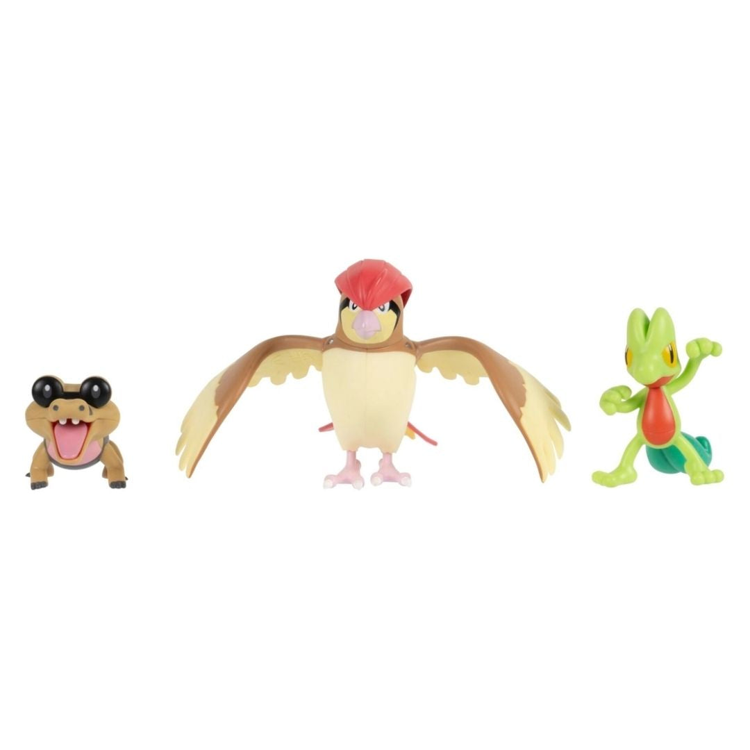 Pokemon Battle Figure Set - Treecko Pidgeotto Sandile