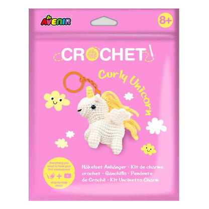 Crochet Keychain Crafting Kit - Curly Unicorn
