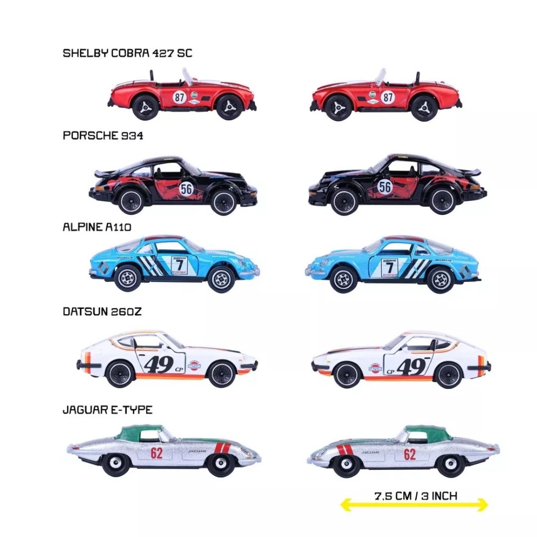 Majorette 5 Pack Die-cast Vintage Racing Giftpack