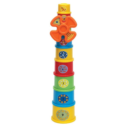 Colourful 9 Piece Windmill Stacking Cups