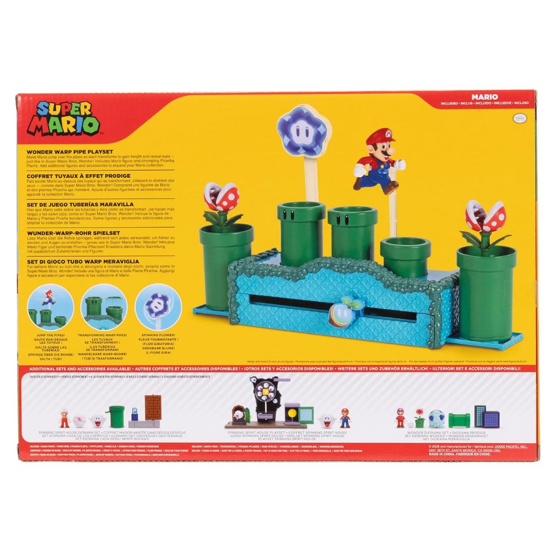 Super Mario 2.5" Wonder Warp Pipe Playset