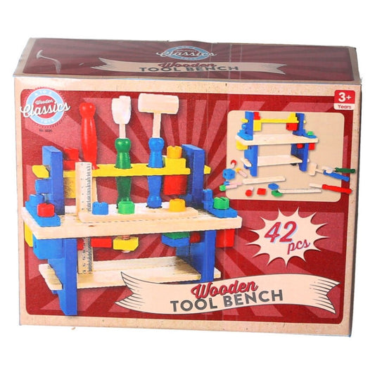 Wooden 42 Piece Tool Bench Toy