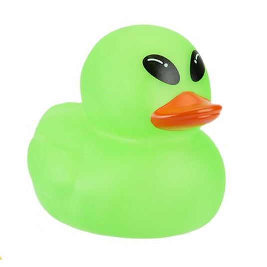 Large Glow In The Dark Alien Duckie Green