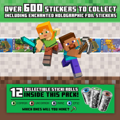 Sticki Rolls Minecraft Collectors Book & Wristband Set