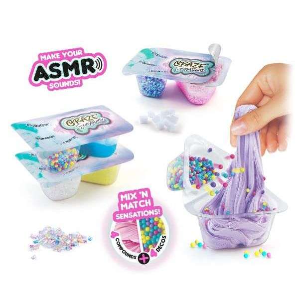 Toys N Tuck:Craze Sensations Mix'N Match Slime Pot 4 Pack,Craze Sensations