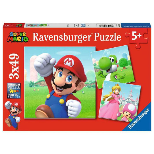 Toys N Tuck:Ravensburger 3 x 49pc Puzzles Super Mario,Ravensburger