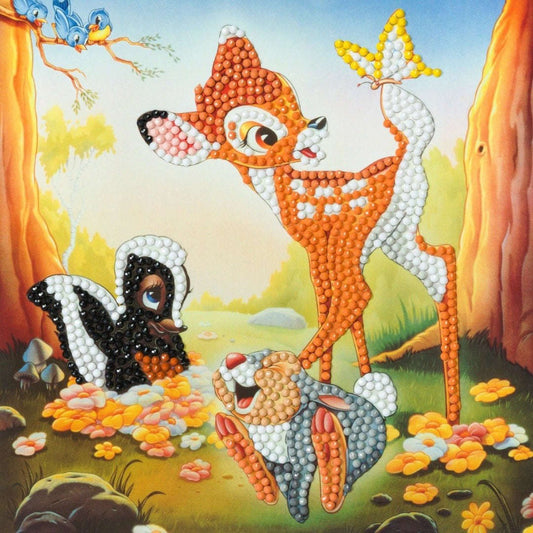 Toys N Tuck:Crystal Art Disney Card Kit - Bambi,Craft Buddy