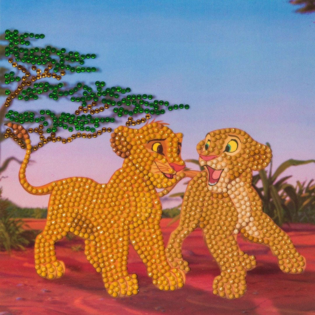 Toys N Tuck:Crystal Art Disney Card Kit - The Lion King,Craft Buddy