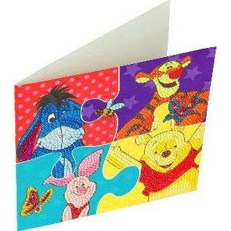 Toys N Tuck:Crystal Art Disney Card Kit - Winnie the Pooh,Craft Buddy