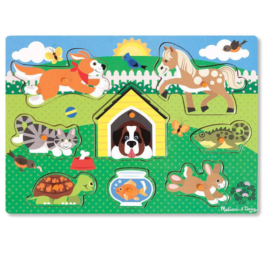 Toys N Tuck:Melissa & Doug Pets Wooden Peg Puzzle,Melissa & Doug