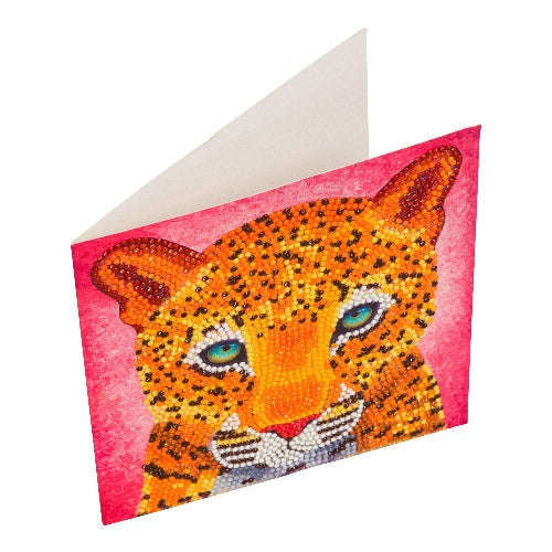Toys N Tuck:Crystal Art Card Kit - Leopard,Crystal Art