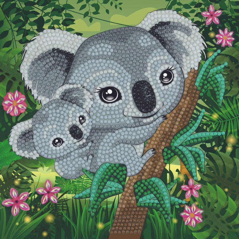 Toys N Tuck:Crystal Art Card Kit - Koala Hugs,Crystal Art
