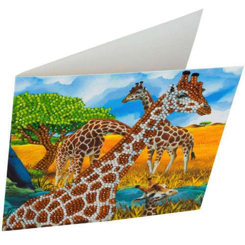 Toys N Tuck:Crystal Art Card Kit - Gentle Giraffes,Crystal Art