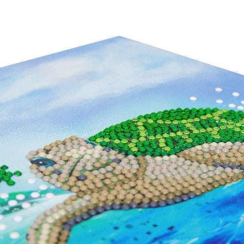 Toys N Tuck:Crystal Art Card Kit - Turtle Paradise,Crystal Art