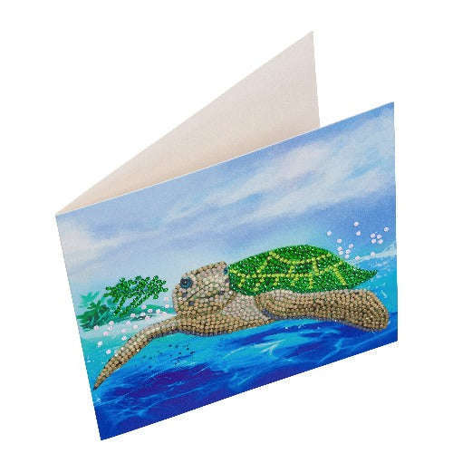 Toys N Tuck:Crystal Art Card Kit - Turtle Paradise,Crystal Art