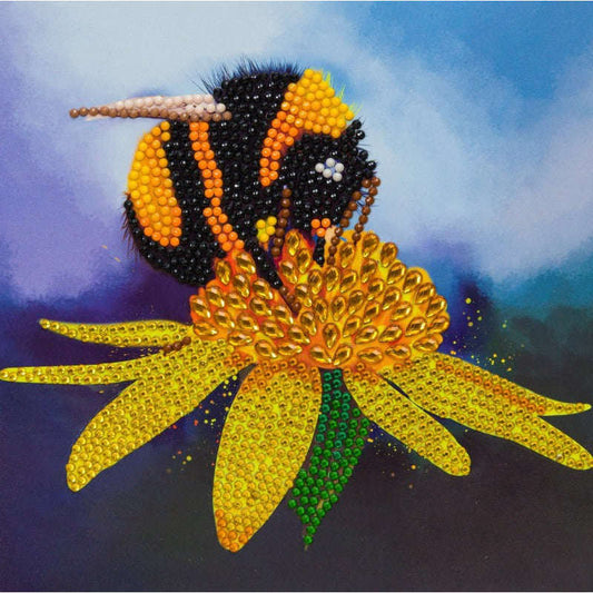 Toys N Tuck:Crystal Art Card Kit - Bumblebee,Crystal Art