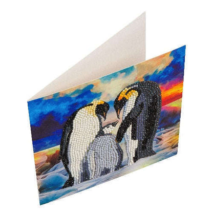Toys N Tuck:Crystal Art Card Kit - Penguin Family,Crystal Art