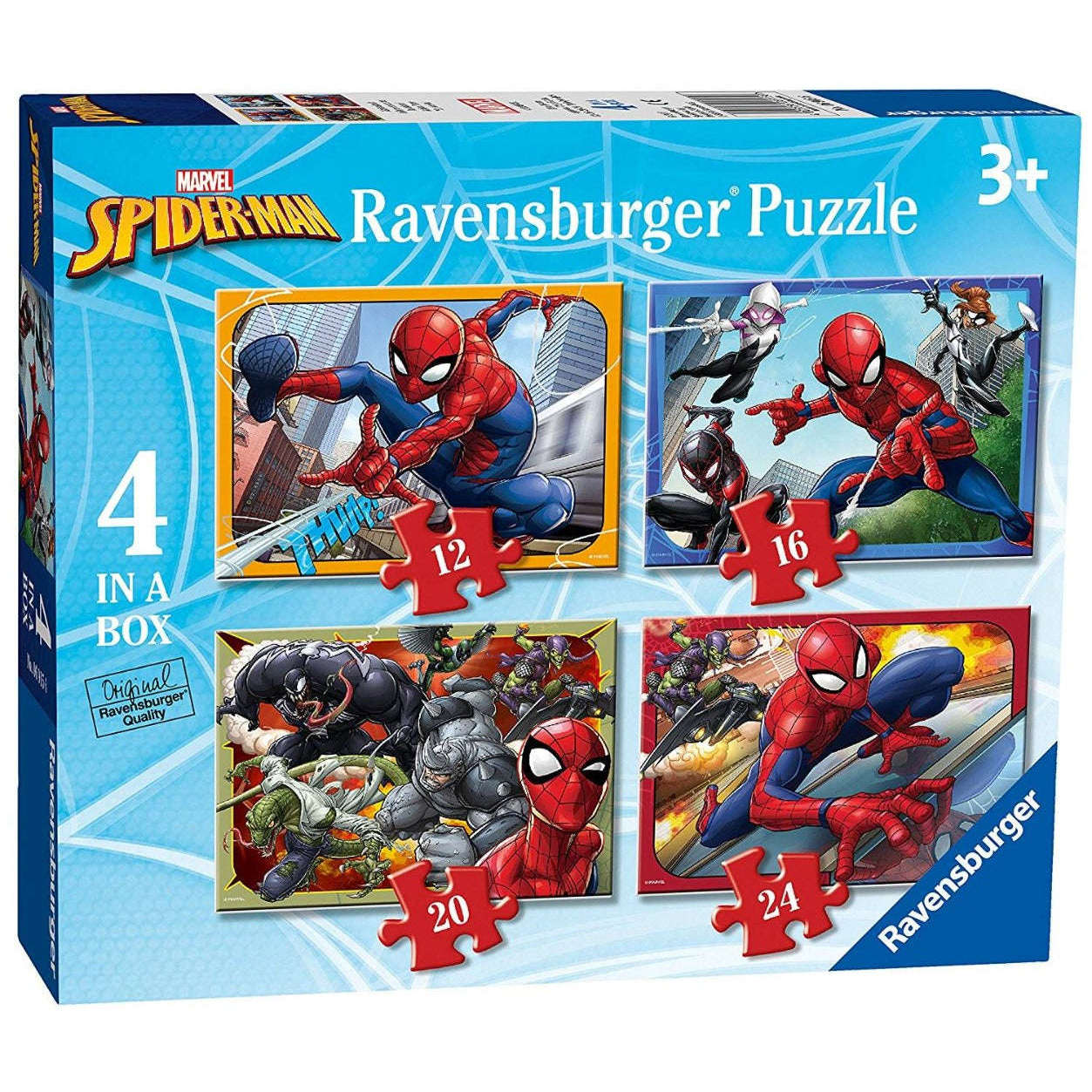 Toys N Tuck:Ravensburger 4 Puzzles in a Box Marvel Spiderman,Ravensburger