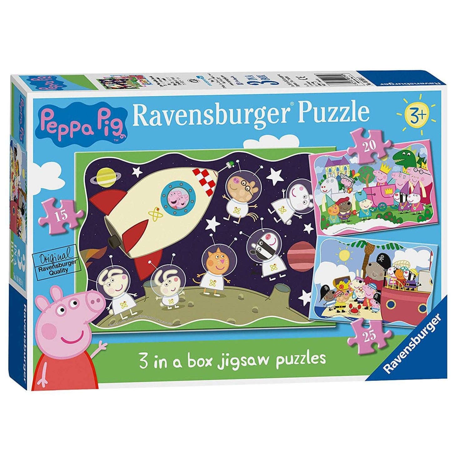 Toys N Tuck:Ravensburger 3 in Box Puzzle Peppa Pig,Ravensburger
