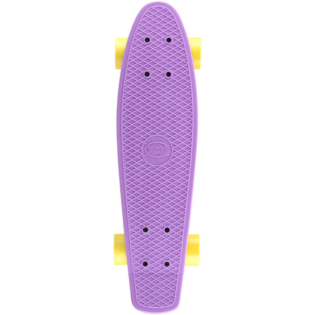 Toys N Tuck:Xootz Kids Retro Plastic Complete Cruiser Skateboard - Purple,Xootz