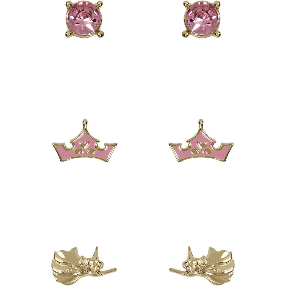 Toys N Tuck:Disney Princess Enamel Costume Trio Earring Set (Sleeping Beauty),Disney Princess