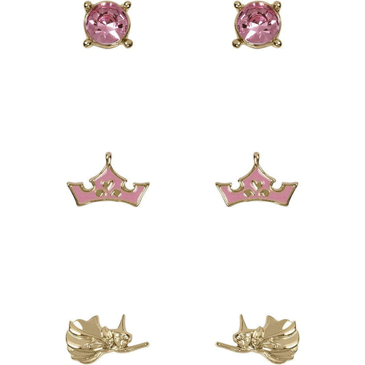 Toys N Tuck:Disney Princess Enamel Costume Trio Earring Set (Sleeping Beauty),Disney Princess