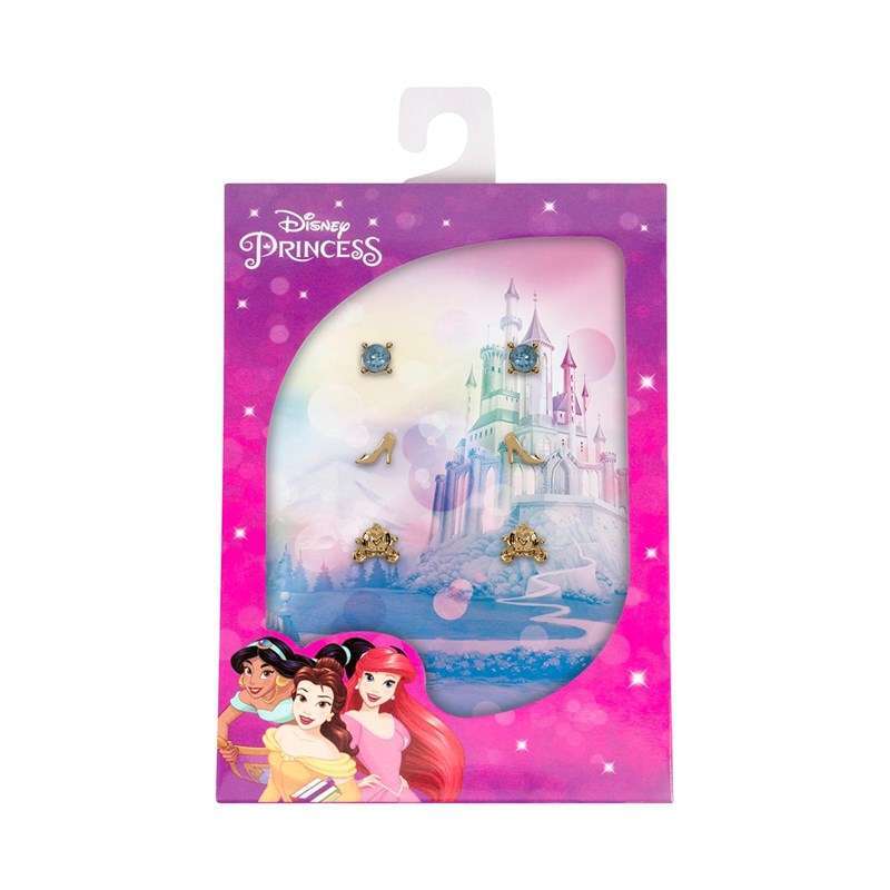 Toys N Tuck:Disney Princess Enamel Costume Trio Earring Set (Cinderella),Disney Princess