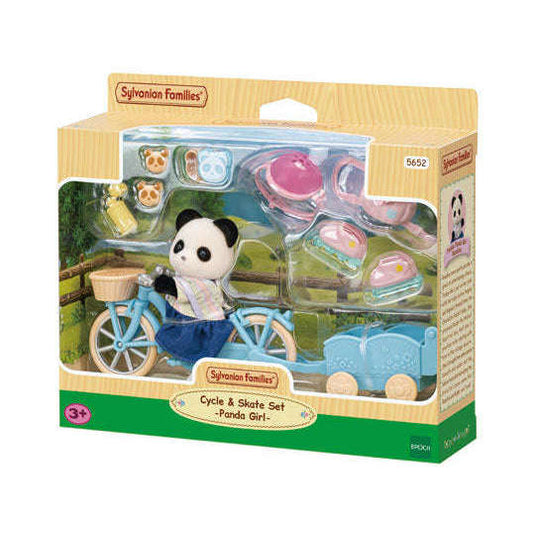 Toys N Tuck:Sylvanian Families Panda Girl Cycle & Skate Set,Sylvanian Families