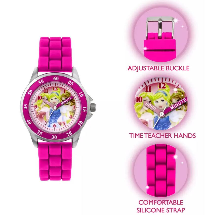 Disney Princess Analogue Time Teacher Watch Toys N Tuck