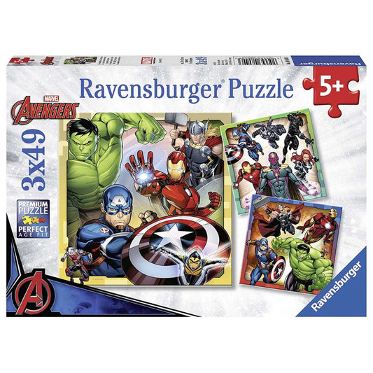 Toys N Tuck:Ravensburger 3 x 49pc Puzzles Marvel Avengers,Ravensburger